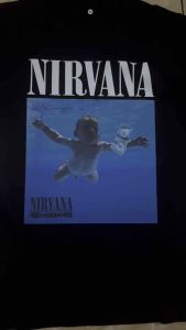 KAOS NIRVANA / KAOS BAND NIRVANA NEVERMIND / TSHIRT DISTRO MURAH / KAOS BAND PRIA WANITA