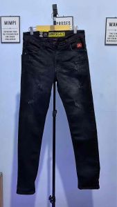 Celana jeans panjang pria polos/celana jeans pria denim sobek/celana black wash denim/celana pendek sobek/celana slim-fit terbaru