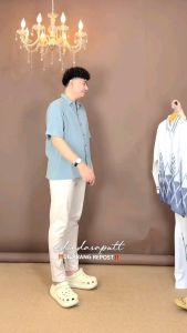 MAYA DRESS TENUN SERIES WHITE BLUE