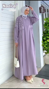 Nazira Maxy Jumbo Fit XXL LD 118 CM: Gamis Bahan Pololinen Premium