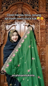 MUKENA DEWASA INNER MOTIF SIDOGIRI SERBUNG MAWAR BAHAN KATUN MIKRO
