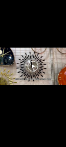 Jam Dinding Analog Quartz 3D Mewah Bahan Logam / Jam Dinding Hias Iron Luxury Clock Europe Style H74