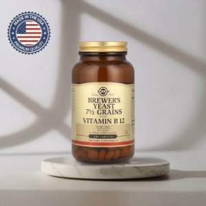 Solgar Brewers Yeast 7.5 Grains 500mg with Vitamin B12 Energy Support 250 Tablets