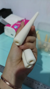 Pipa Padutan Tulang Sapi Bulat Model Pucukan Super Putih