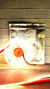 BOSSECOM LED STRIP COB DC 12V 320LED / METER IP33 5M WARM WHITE 3000K KUNING 1Roll 5 METER SUPER TERANG BAGUS KUALITAS TERJAMIN