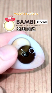 Softlens Bambi Brown Grey Hazel Dia.14.5 mm Normal & Minus ( -0.50 s/d -10.00 ) Bisa Beda Minus Soflens By Kitty Kawaii