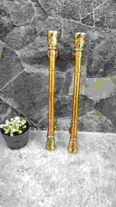 Handle Pintu Rumah Kuningan Antik Motif Nanas Gold 60 cm 2 Pcs