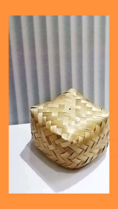 Sepasang Besek Bambu Mini 10x10 Natural Grosir Termurah