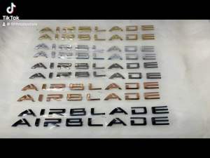 Bộ Tem dán xe chữ nổi ốp sườn xi cứng xe Honda AB Air Blade đời 2020 - 2023 hàng loại Đep thay thế như( Gía cặp )