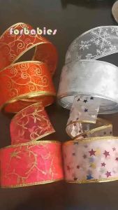 Ribbon 5CM 6CM Christmas tree decorations garlanddecorgiftsbowsXmas DIY