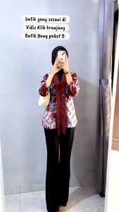 Atasan Batik Wanita Baju Kebaya Kantor sragaman