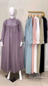 GAMIS KALALA MOTIF EMBOSE ROSE CREPE IMPORT | DRESS BUSUI MODEL KEKINIAN | DRESS WANITA TERBARU