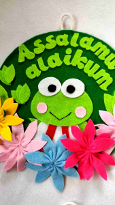 Hiasan pintu hiasan sekolah gantungan dinding karakter assalamualaikum handmade