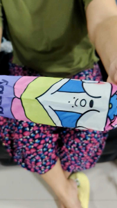 ลมพัดพกพาลายการ์ตูนพับ 2 ตอนแข็งแรงกันแดดกันฝนพกพาสะดวกน้ำหนักเบา