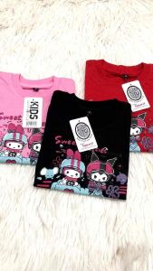 KFS 125 Baju Kaos Kuromi & My Melody Anak Perempuan Katun Premium 1 Tahun Sampai 10 Tahun