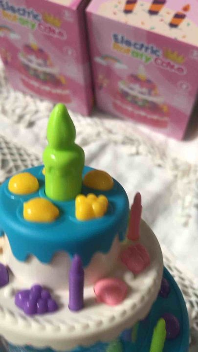 เค้กวันเกิดของเล่นมีเสียงมีไฟ Electric rotary cake | Lazada.co.th