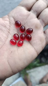 batu akik delima merah siem mini 10 x 8 mm