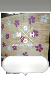 Markas bambu04 kerai jendela bambu polos tirai bambu 2x2meter tirai teras depan rumah free paku sama tarikan