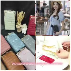 TAS SELEPANG HP IMPORT PREMIUM / DOMPET HP KULIT BORDIR KOREAN STYLE / TAS HP BEHEL 2 SLOT TERBARU / DOMPET HP SELEMPANG / TAS SELEMPANG BEHEL RESLETING / PHONE BAG WOMEN HIGH QUALITY / DHP8835