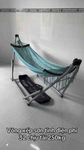 Võng Xếp An Bình Võng Xếp Phi32 Sơn Tĩnh Điện Xám Ghi Xuất Khẩu Hàn Quốc Chịu Tải 250kg Lưới Võng Polyester Cao Cấp Thoáng Khí Đa Dạng Màu Sắc