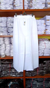 Rok Span Putih Paskibra Sekolah SMP SMA Belah Depan Model A Bahan Rapilo