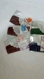 souvenir pernikahan sisir kecil simple