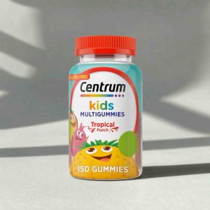 Centrum Kids Multivitamin Gummies Tropical Punch 150 count. Gelatin-free colorful fruit characters tropical punch flavor.