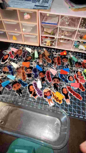 (1 person per keychain only) Personalized Chibi Shrinky Dink Keychains - Customizable with Name & Photo for Gifts & Accessories
