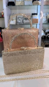 Tas Pesta KATIA Embellished Crystal Box Clutch