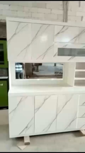 Lemari sayur 4 pintu Hidrolik cat Duco modern mewah khusus Jabodetabek