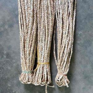 เชือกผักตบชวา ยาว 50 มม. ขนาด 8-9 มม. ริบบิ้นเชือก สีน้ำตาลธรรมชาติ