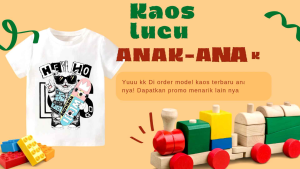 Kaos Lucu Anak Motif Kata-Kata Baik 1-10 Tahun