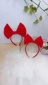 Băng đô/ Cài nơ đỏ Bạch tuyết dễ thương cho bé gái