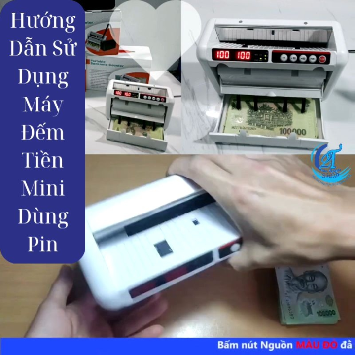 Máy Đếm Tiền Mini Sạc Pin Nhỏ Gọn AU-1000UK Cao Cấp, Đếm Được Tất Cả Các Loại Tiền Dễ Dàng Mang Đi Giao Dịch