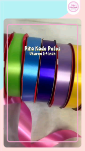 Pita Kado Polos PKD1 ukuran 3/4 Inch (Per Rol)