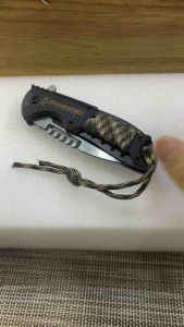 มีดแค้มปิ้ง สีทูโทน มีดเชือกพันด้าม EDC Tactical Camping มีดพกพาสะดวก มีดพับอเนกประสงค์