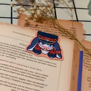 Honkai Star Rail-inspired Pom-Pom Dangling Chibi Magnetic Bookmarks