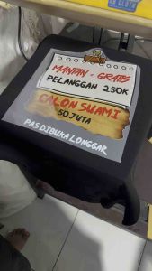 Kaos Mantan Gratis Calon Suami 50 Juta Pas dibuka Longgar Yang bener aja rugi dong