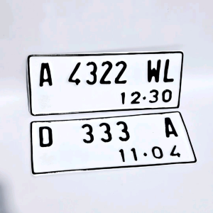 Plat Motor Standar Logo Korlantas