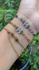 Gelang Tangan 750 Rantai Itally Tebal Fashion Permata Liontin Cx05092506