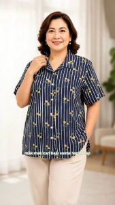 Baju Nenek Grandma Collar Big Size Shirt Good Material.