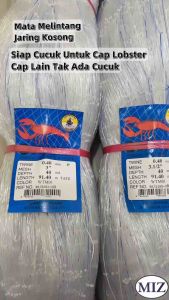 040 x 3" 3 1/2" 6 1/2" 7" 8" x 40MD x 91.4MTR Mata Melintang Fishing Net Jaring Tangsi Jaring Pukat Ikan Jaring Kosong