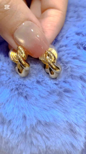 KAIROS Gold-plated Croissant Twist Hoops Clip-On Earrings Adjustable Coiled Ear Clips