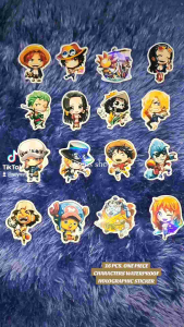 ONE PIECE VINYL STICKER FULL SET (16 PCS SMALL STICKERS)