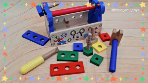 Mickey Wooden Toolbox Kids x Melissa and Doug Wooden Tool Kit Kids Fine Motor Skills Role Play