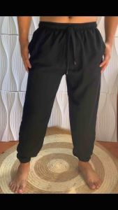 Jogger Pants for Men Soft linen plain summer casual Comfy garterized with pocket freesize plussize