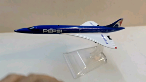 Pepsi Concorde Diecast Airplane Toys Model with Stand for Display Souvenirs 6 Inches - Classic & Novelty Toy