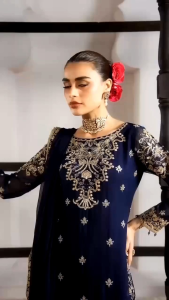 ( PRE- ORDER) PRESENTING KURTI- PALAZO WITH DUPATTA WITH FULL EMBROIDERY AND SEQUENCES WORK(ETA: 10 DAYS)