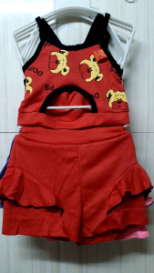 💥Sale 6 Bộ quần áo 2 dây chéo thun coton bé gái 8_16kg set bộ hè trẻ em 1_3 tuổi