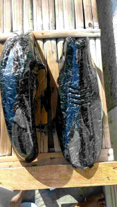 Spakbor Depan & Legsil Tengah Karbon Satria Barong